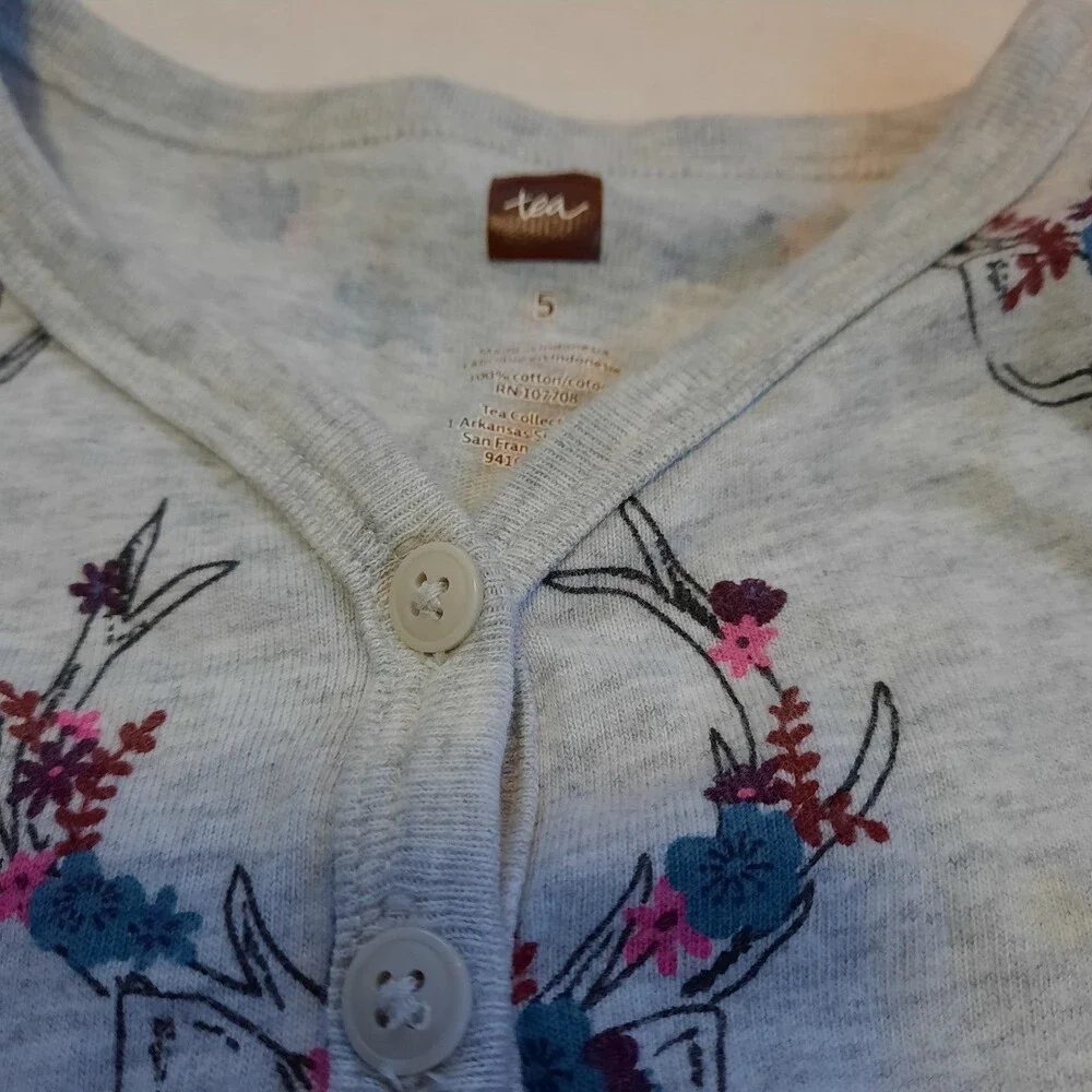 Tea Collection Girls Layered Deer Dress 5